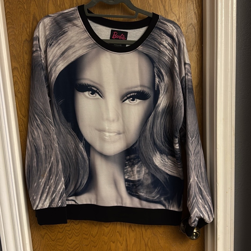 Barbie Monochrome Face Sweatshirt